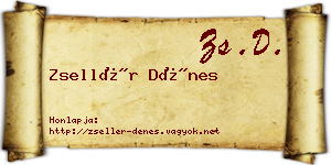 Zsellér Dénes névjegykártya
