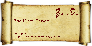 Zsellér Dénes névjegykártya